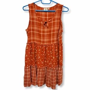 Rust Patchwork Dress